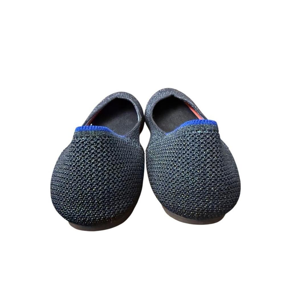 Rothy's The Flat Metallic Lattice Stitch Flats Blue Women size 8.5 - Picture 4 of 6